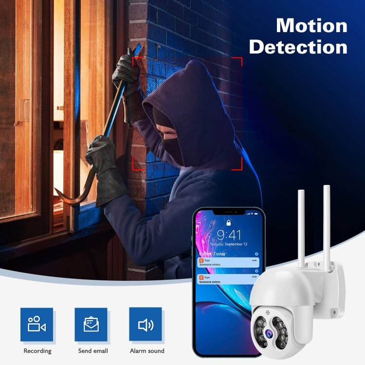 Tuya QX56 3.0 Million Pixels IP66 Waterproof 2.4G Wireless IP Camera, Support Amazon Alexa & Google Home & Motion Detection & Two-way Audio & Full Color Night Vision & TF Card, EU Plug, Support Amazon Alexa & Google Home Tuya QX56 3.0 Million Pixels IP66 Waterproof 2.4G Wireless IP Camera, Support Amazon Alexa & Google Home & Motion Detection & Two-way Audio & Full Color Night Vision & TF Card, EU Plug, Support Amazon Alexa & Google Home